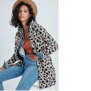 Anthropologie Miena Spotted Wool Sweater Coat S